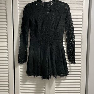 Mustard Seed Black Lace Romper